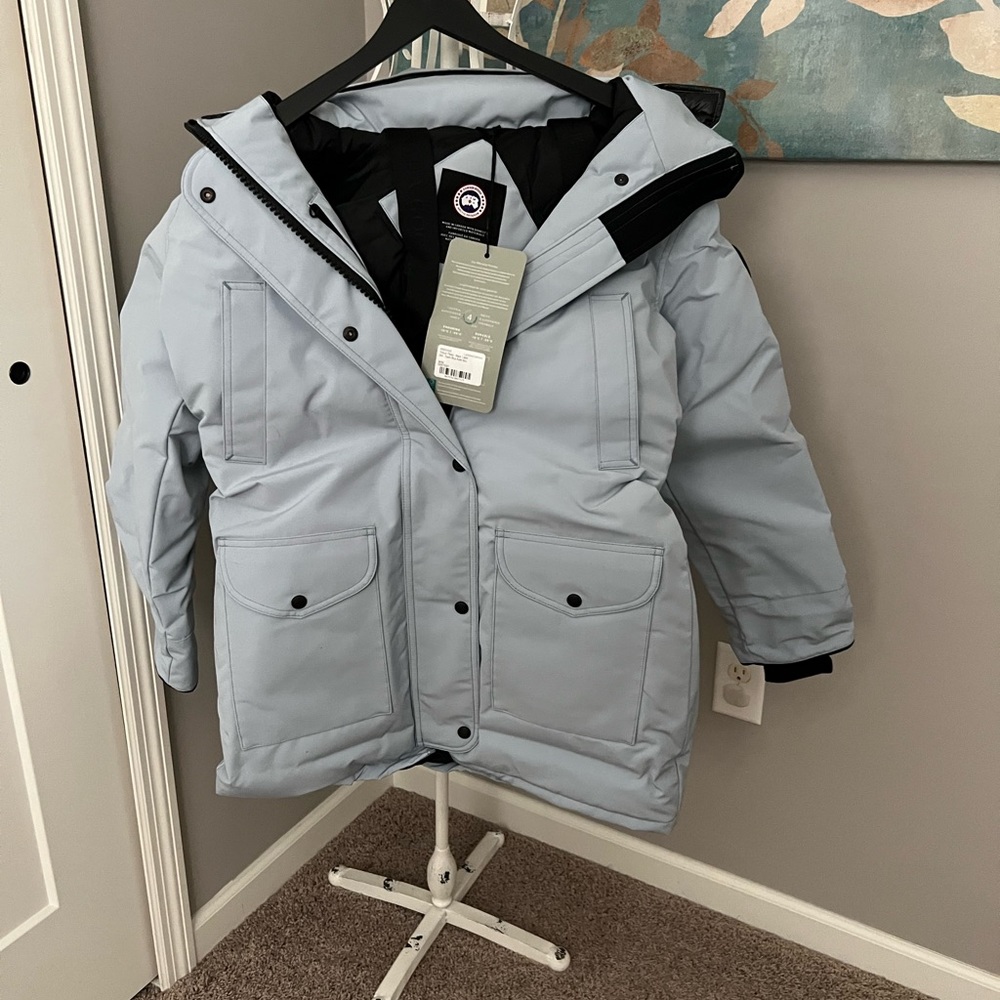 Brand new light blue Canada Goose winter coat